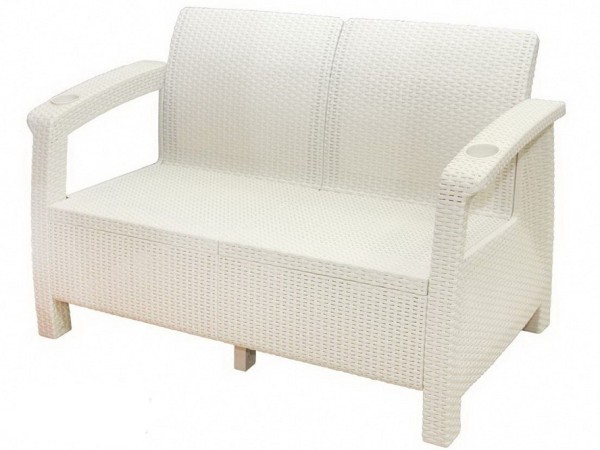 Двухместный диван Yalta Sofa Seаt белый купить в Саратове