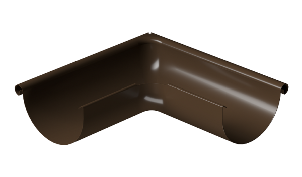 Угол внешний 90° D125 Döcke STAL PREMIUM Каштан, (RAL 8017) купить в Саратове