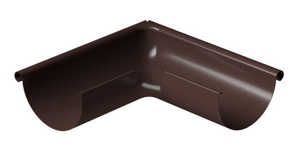 Угол внешний 90° D125 Döcke STAL PREMIUM Шоколад, (RAL 8019) купить в Саратове