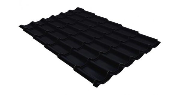 Металлочерепица классик GL 0,5 Velur20 RAL 9005 черный купить в Саратове