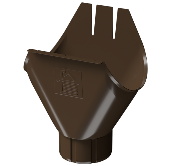 Воронка желоба D125 Döcke STAL PREMIUM Каштан, (RAL 8017) купить в Саратове