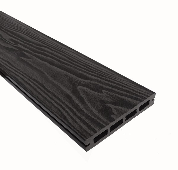 Террасная доска из ДПК Terrapol Смарт 3D Пустотелая с пазом Черное дерево купить в Саратове