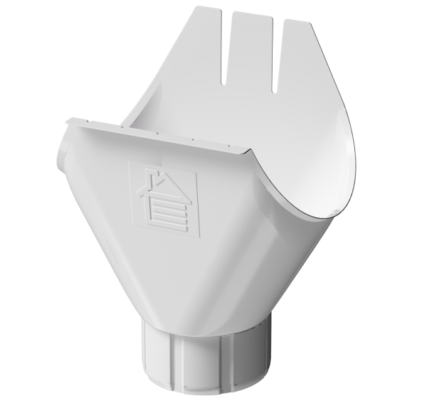 Воронка желоба D125 Döcke STAL PREMIUM Пломбир, (RAL 9010) купить в Саратове