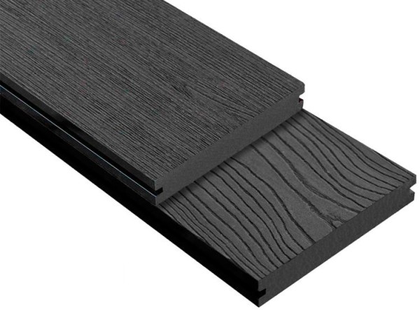 Террасная доска ДПК Outdoor 3D полнотелая STORM/OCEAN BLACK черная купить в Саратове