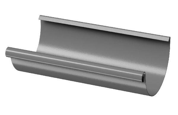 Желоб полукруглый D125 3 м Döcke STAL PREMIUM Графит, (RAL 7024) купить в Саратове