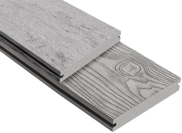 Террасная доска ДПК Outdoor 3D полнотелая STORM/OCEAN GREY серая микс купить в Саратове