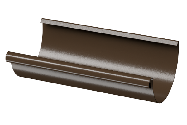 Желоб полукруглый D125 3 м Döcke STAL PREMIUM Каштан, (RAL 8017) купить в Саратове