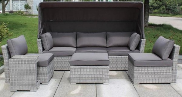 Диван-Трансформер AFINA плетеный из иск. ротанга AFM-320G Grey купить в Саратове