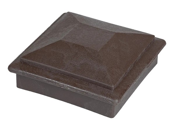 Крышка верхняя фигурная ПВХ для столба Deckart 100х100 Венге купить в Саратове