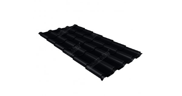 Металлочерепица камея 0,45 Drap RAL 9005 черный купить в Саратове