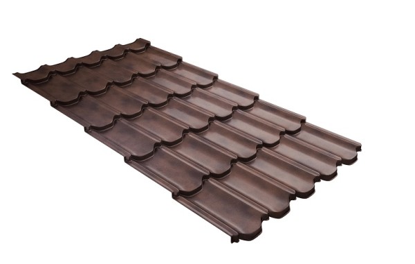Металлочерепица квинта плюс с  3D резом 0,45 Safari Twincolor Brown купить в Саратове