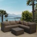 Комплект мебели AFINA плетеной из иск. ротанга YR825A Brown/Beige купить в Саратове