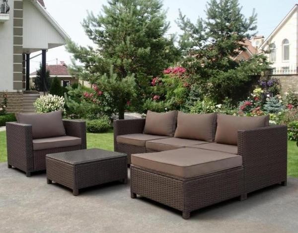 Комплект мебели AFINA плетеной из иск. ротанга YR821A Brown/Beige купить в Саратове