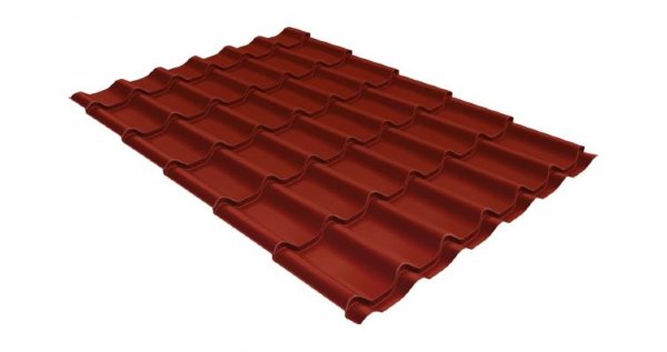 Металлочерепица классик 0,5 Satin RAL 3009 оксидно-красный купить в Саратове