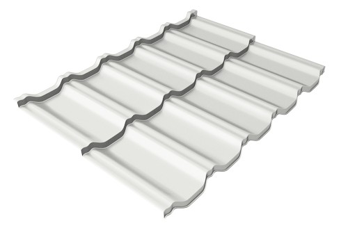 Металлочерепица модульная Квинта Uno Grand Line c 3D резом 0,5 Satin RAL 9003 сигнальный белый купить в Саратове
