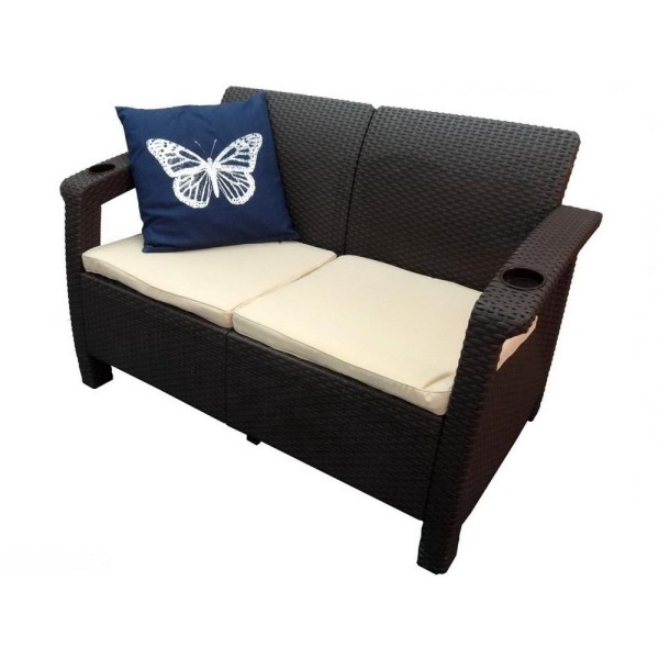 Двухместный диван Yalta Sofa Seаt венге купить в Саратове