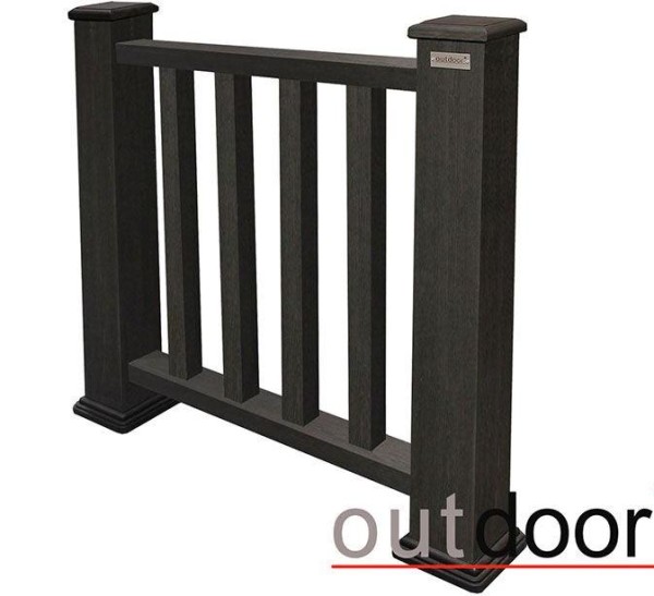 Ограждение из ДПК Outdoor Классик 3D STORM чёрный купить в Саратове