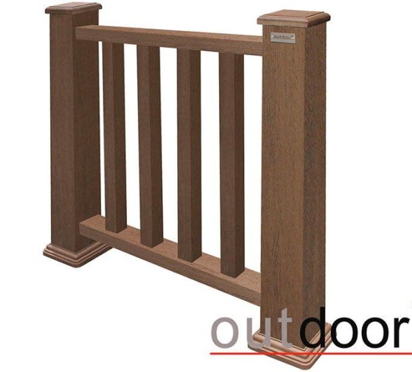 Ограждение из ДПК Outdoor Классик 3D STORM коричневый микс купить в Саратове