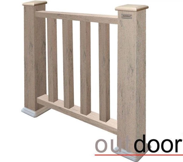 Ограждение из ДПК Outdoor Классик 3D STORM серый микс купить в Саратове