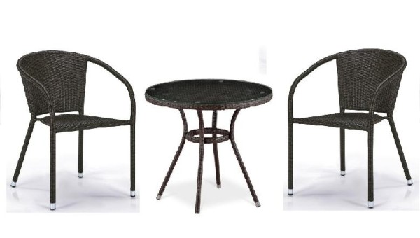 Комплект плетеной мебели AFINA из иск. ротанга Асоль-7 T282ANT/Y137C-W53 Brown 2Pcs купить в Саратове