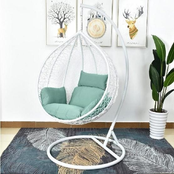 Кресло Подвесное из искусственного ротанга AFM-168A-L White/Green купить в Саратове