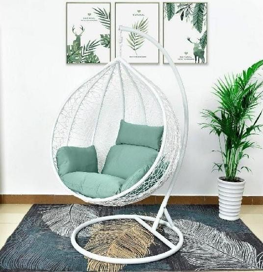 Кресло Подвесное из искусственного ротанга AFM-168A-XL White/Green купить в Саратове