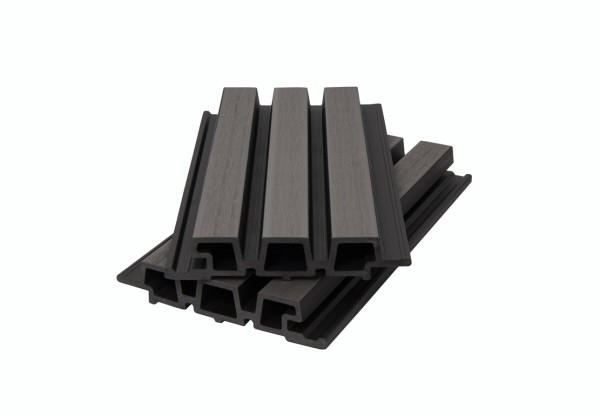 Фасадная панель брусковая двухцветная co-extrusion, grey dark купить в Саратове