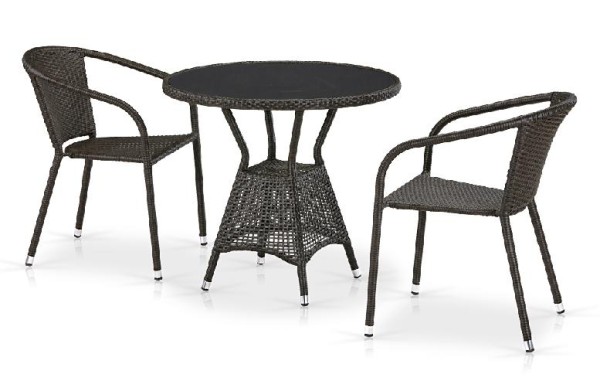 Комплект плетеной мебели AFINA из иск. ротанга T707ANS/Y137C-W53 Brown 2Pcs купить в Саратове