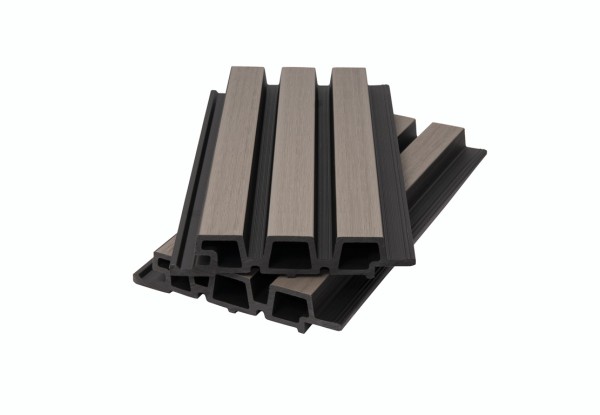 Фасадная панель брусковая двухцветная co-extrusion, snow mix купить в Саратове