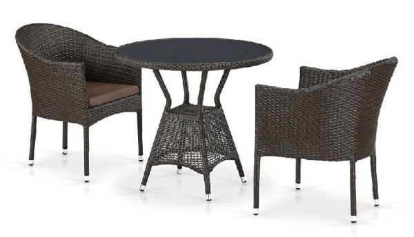 Комплект плетеной мебели AFINA из иск. ротанга T707ANS/Y350-W53 Brown 2Pcs купить в Саратове