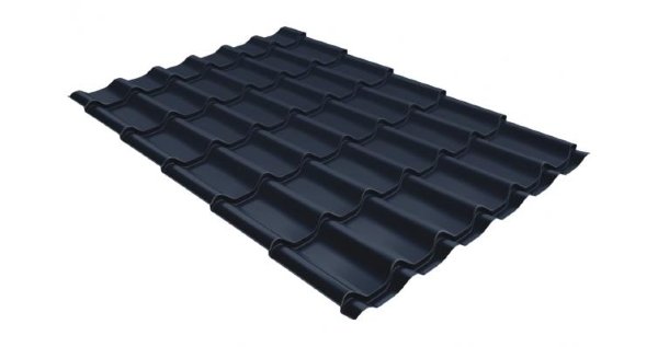 Металлочерепица классик 0,5 Satin RAL 7024 мокрый асфальт купить в Саратове