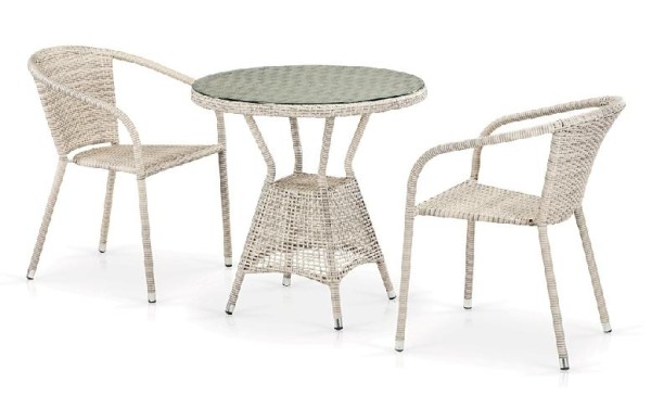 Комплект плетеной мебели AFINA из иск. ротанга T705ANT/Y137C-W85 Latte 2Pcs купить в Саратове