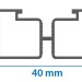 Лага алюминиевая KRONEX 40x15x3000 мм опорная Slim купить в Саратове
