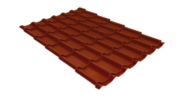 Металлочерепица классик 0,5 Satin RAL 8004 терракота купить в Саратове