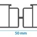 Лага алюминиевая KRONEX 50x25x3000 мм несущая купить в Саратове