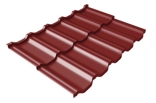 Металлочерепица модульная Квинта Uno Grand Line c 3D резом 0,5 Satin RAL 3011 коричнево-красный купить в Саратове