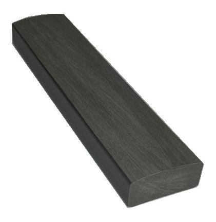 Лавочный брус Ecodecking Некст полнотелый брашированный 70х35 графит купить в Саратове