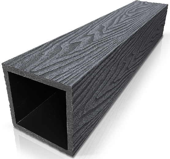Столб ДПК 3D GardenParkett фактура дерева Графит купить в Саратове
