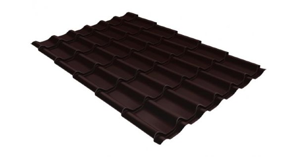 Металлочерепица классик 0,5 Satin RAL 8017 шоколад купить в Саратове