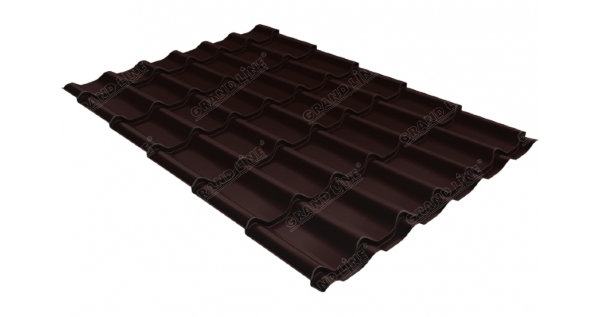 Металлочерепица классик GL 0,5 Quarzit RAL 8017 шоколад Metallic купить в Саратове