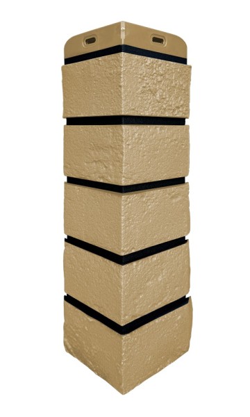 Угол Grand Line состаренный кирпич премиум Песочный (шов RAL 9005) купить в Саратове