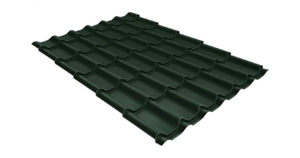 Металлочерепица классик 0,5 Satin RR 11 темно-зеленый купить в Саратове